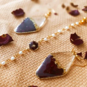 Earrings and Bracelet set | Resin Jewellery |